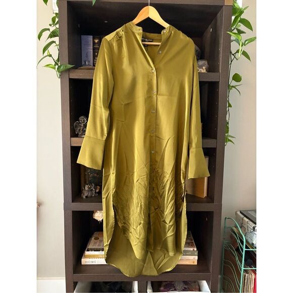 NWT Adrienne Landau Onyx Firgreen Long Sleeve Convertible Tunic Top Size Small - Picture 1 of 8